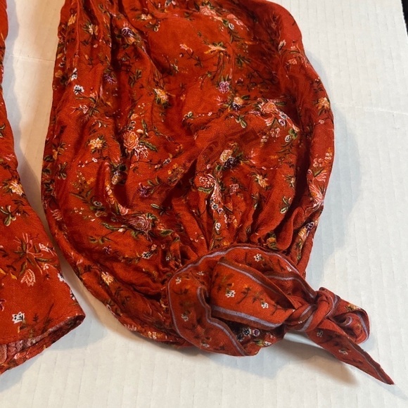 Chelsea & Violet XS Floral Boho Tie sleeves Feminine Top Romantic Bohemian NWT - Picture 5 of 10